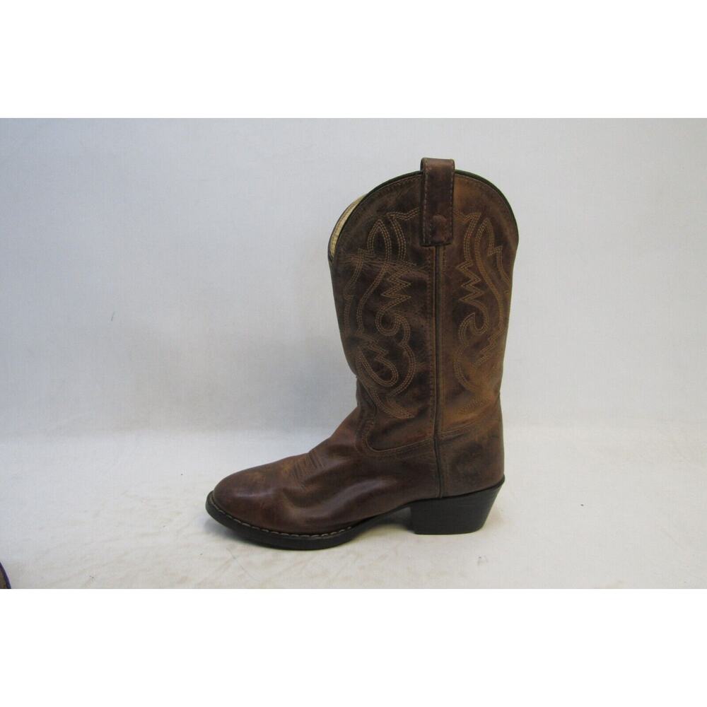 Smoky Mountain Youth Size 5 D Brown Leather Western Cowboy Boots - Picture 2 of 11